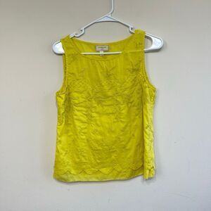 Anthropologie Moulinette Soeurs Yellow Embroidered Tank 4 Women